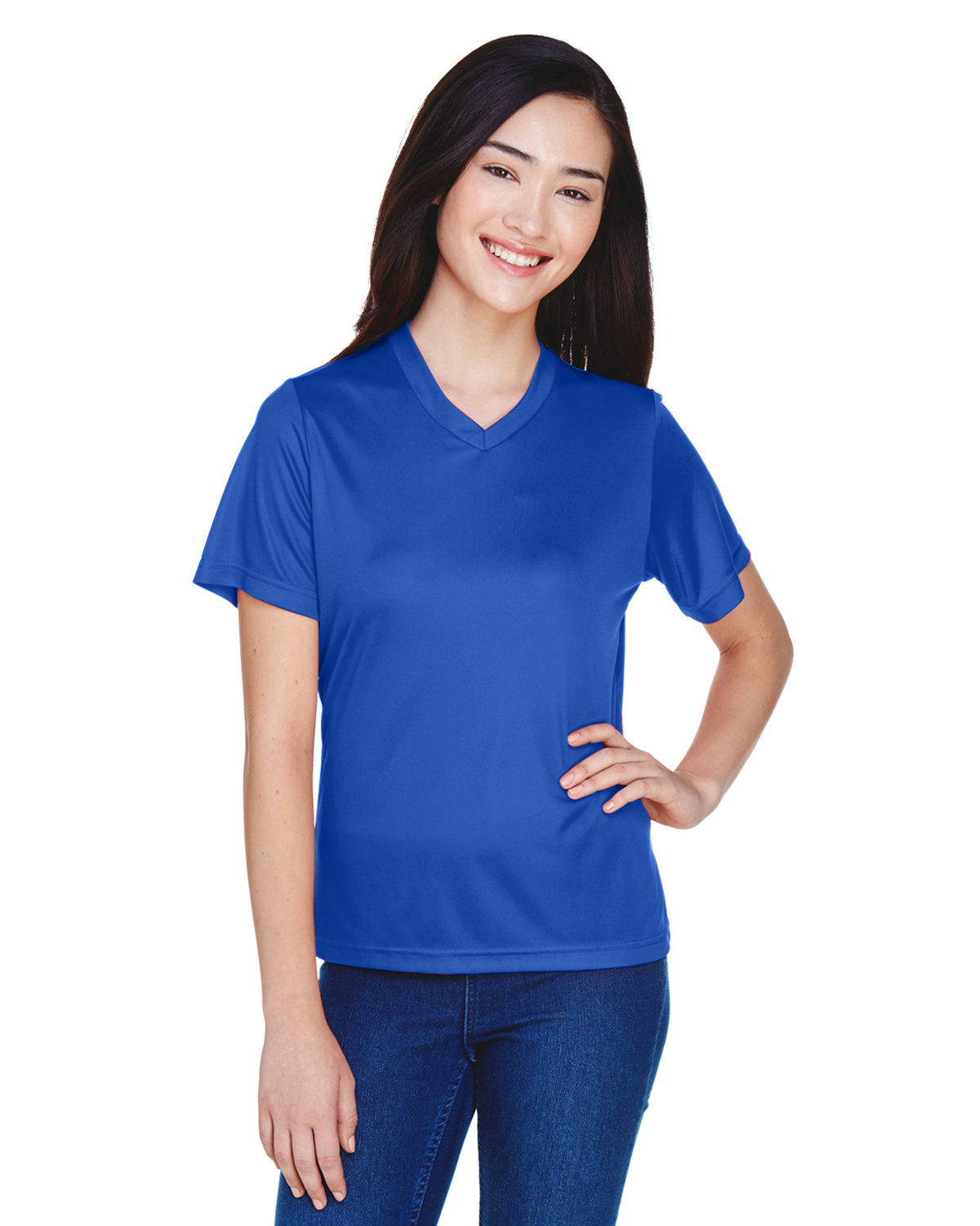 Team 365 TT11W Ladies 100% Polyester Zone Performance T Shirt Stylish T-Shirt - Picture 21 of 26