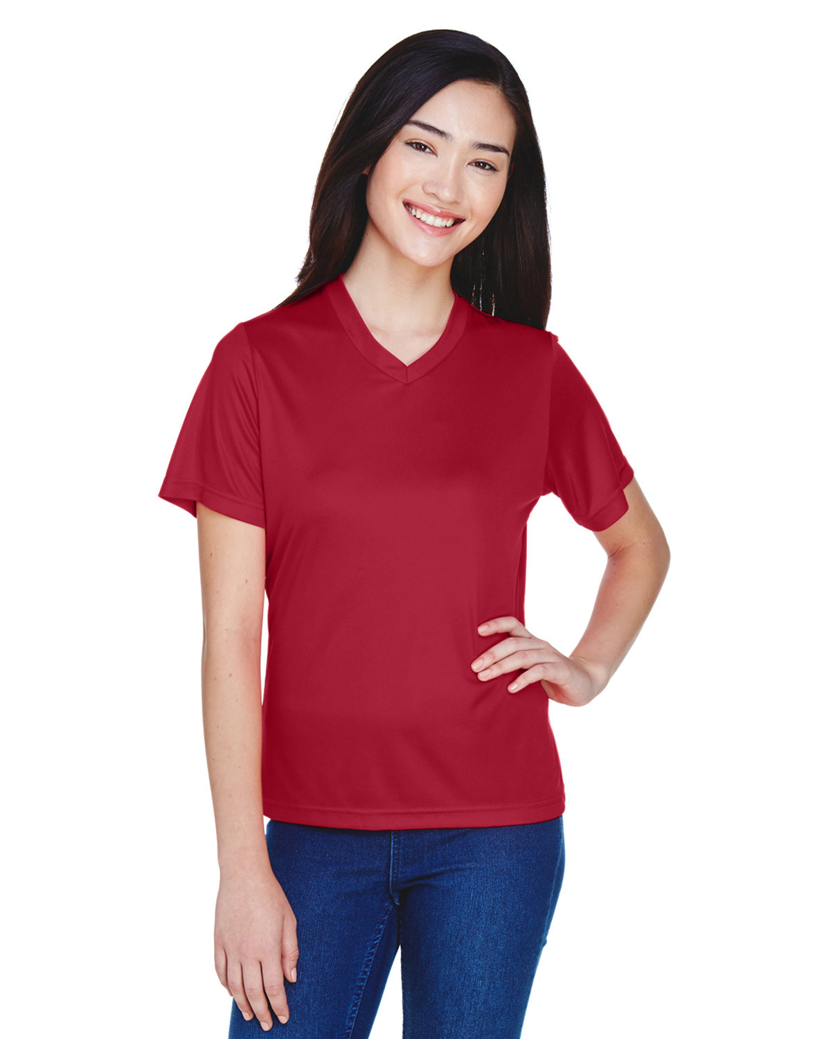 Team 365 TT11W Ladies 100% Polyester Zone Performance T Shirt Stylish T-Shirt - Picture 22 of 26