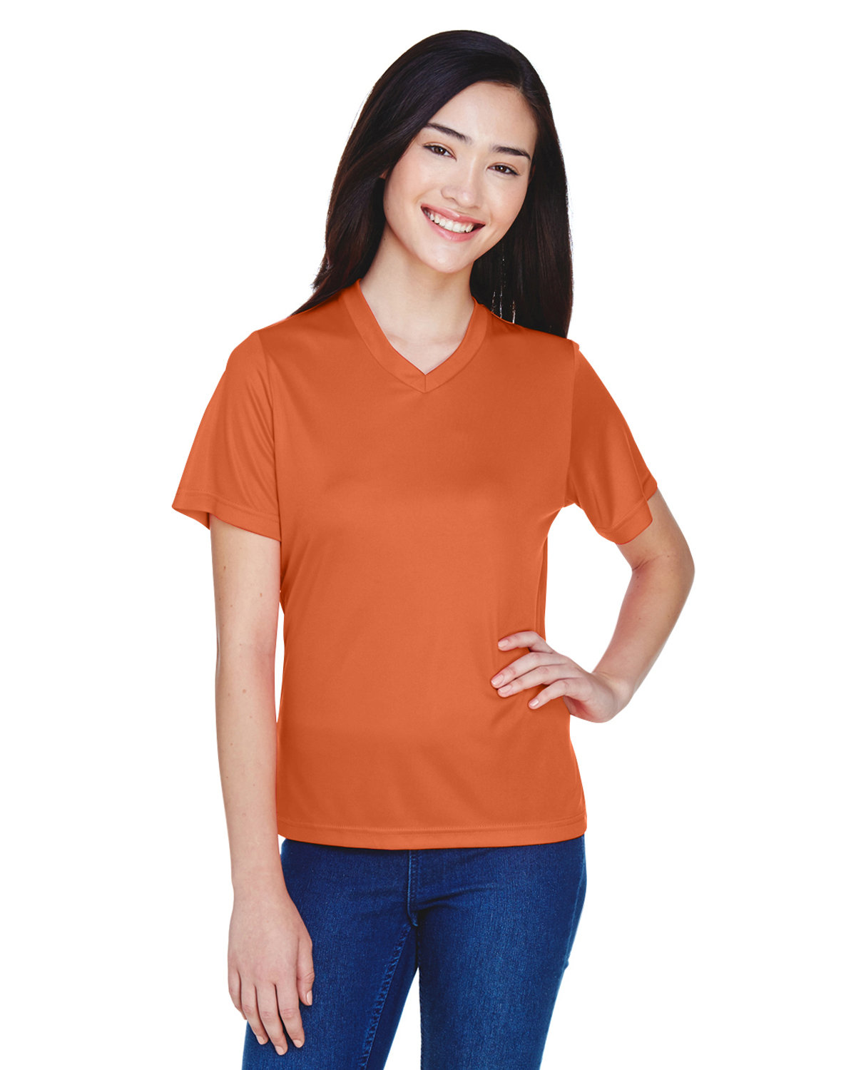 Team 365 TT11W Ladies 100% Polyester Zone Performance T Shirt Stylish T-Shirt - Picture 25 of 26