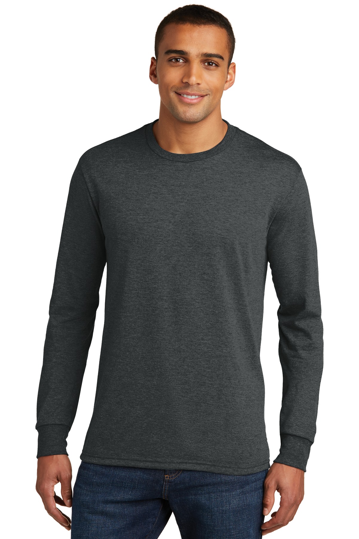 District DT2103 Men's Wash Long Sleeve Tee Stylish Long